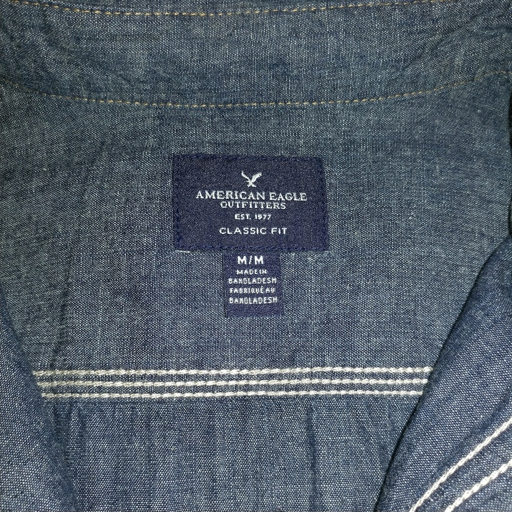 American Eagle Outfitters Light Chambray Shirt - Picture 7 of 8